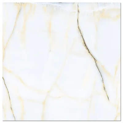 Gresie exterior / interior portelanata Oropesa White 45 x 45 cm lucioasa tip marmura
