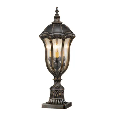 Pitic pentru exterior Baton Rouge 3 Light Pedestal Lantern