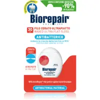 Biorepair Dental Floss Waxed Ultra Flat ata dentara cerata pentru dinti sensibili Red 30 m