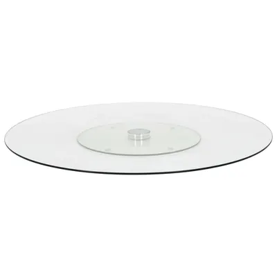 vidaXL Platou servire rotativ transparent, 60 cm, sticlă securizată