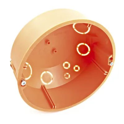 Doză legătură Ø 120 mm, portocalie cu capac alb, clorfree