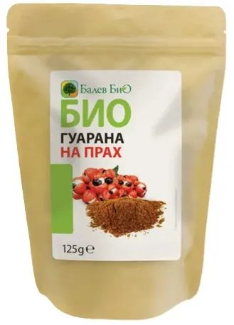 Pudră de guarana bio, 125 g, Balev Bio