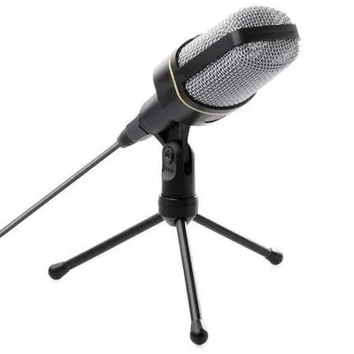 Microfon profesional Andowl QY-920, vlogging si podcast, Negru