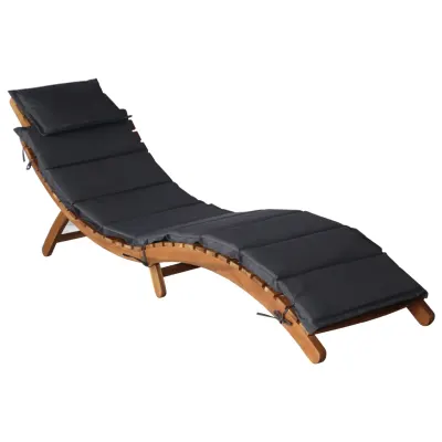 vidaXL Paturi de plajă Lemn Solid de Acacia Gri închis