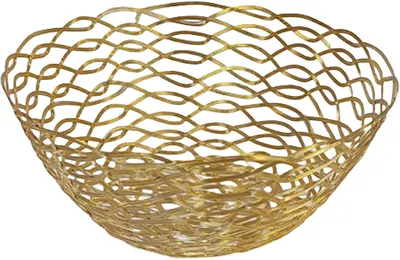 Fructieră Morello - Metal, 22.5 cm, auriu