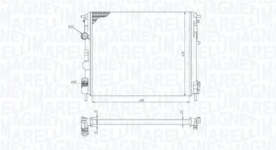 Radiator Racire Motor Potrivit Dacia Logan, Logan Express, Logan Mcv, Sandero; Nissan Kubistar; Renault Clio Ii, Kangoo, Kangoo Express, Logan I, Thalia I, Thalia Ii 1.2-2.0