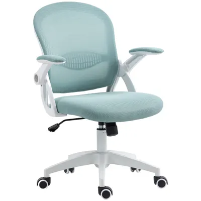 Vinsetto Scaun Birou Ergonomic Albastru Dimensiuni Variabile Suport Lombar Integrat | Aosom Romania
