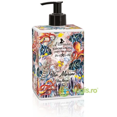 Sapun Lichid pentru Maini, Fata si Corp Blue Marine Profumi di Mare Florinda 500ml