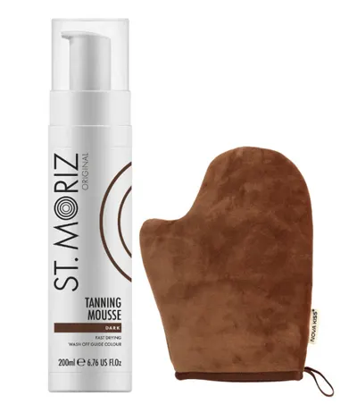 Set pentru Autobronzare Profesionala NOVA KISS , Spuma Manusa
