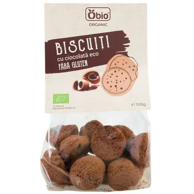 Biscuiti cu ciocolata bio 100g Obio