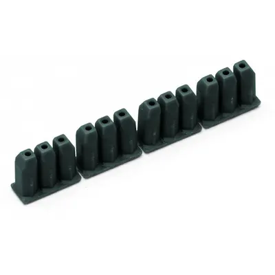 Insulation stop; 0.25 - 0.5 mm² s+f-st; 4 x 3 pieces/strip; dark gray