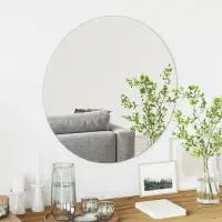 vidaXL Ogledna de perete Rotund Ø 70 cm sticlă securizată