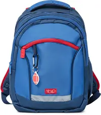 Ghiozdan școlar YOLO Color Block Blue - 2 în 1
