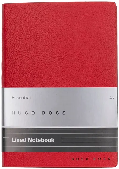 Caiet Hugo Boss Essential Storyline - A6, cu linii, roșu