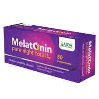 Melatonin Pure Night Total 5 mg, Adya Green Pharma | 50 comprimate
