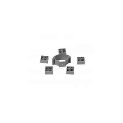 Ovaline snap-on column fixing bracket - aluminiu finish