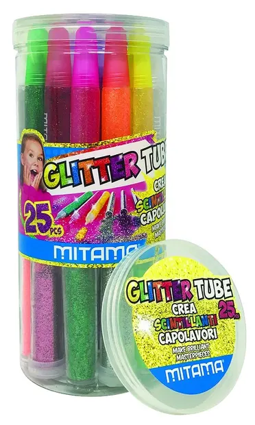 Set creativ Mitama - Glitter Tube, 25 de piese