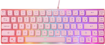 Tastatură de gaming White Shark - Ronin 2 GK2022, silent, RGB, roz