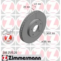 Disc frana ZIMMERMANN 200.2515.20
