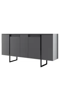 Comoda LUXE, antracit + negru, 160x35x80 cm