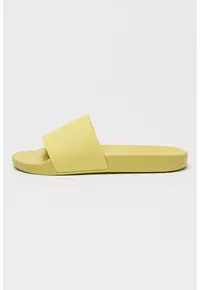Papuci cu monograma in relief - Verde lime