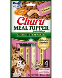 INABA Dog Meal Topper Chicken Salmon 4x14 g crema pui si somon supliment alimentar pentru caini