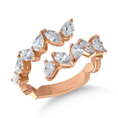 Inel din aur roz cu diamante de 1.6ct