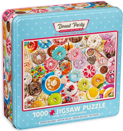 Puzzle Eurographics din 1000 de piese - Donut Party Tin