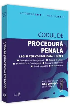 Codul de procedura penala: Octombrie 2019