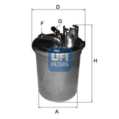 Filtru combustibil UFI 24.451.00