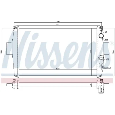 Radiator, racire motor NISSENS 63328