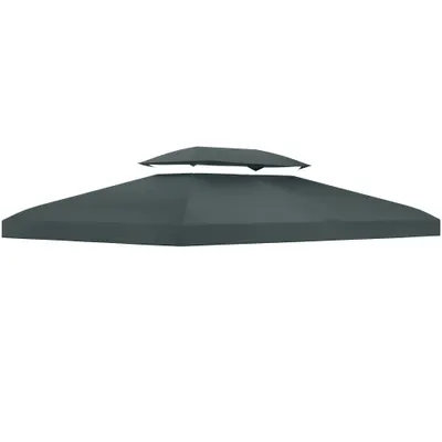 Outsunny Copertina pentru cort 4x3 m cu 2 niveluri, copertina pentru cort din poliester anti-UV cu chingi din Velcro