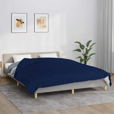 vidaXL Pătură anti-stres, albastru, 200x200 cm, 13 kg, material textil