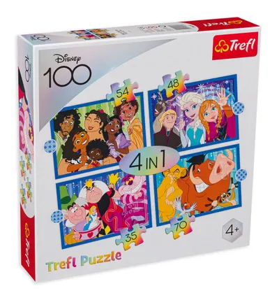 Puzzle Trefl 4 în 1 - Lumea Disney