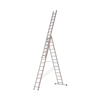 Scara profesionala din aluminiu, 3 tronsoane 3 x 14 trepte