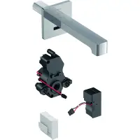 Baterie electronica de lavoar incastrata, alimentare retea, easy to clean, crom, Geberit Brenta