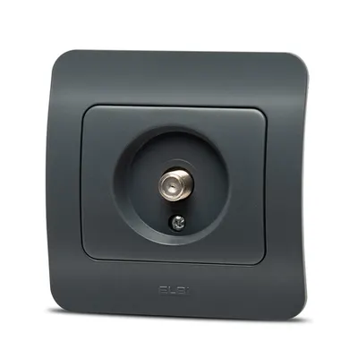 Jazz priza TV conector F, antracit, Elbi