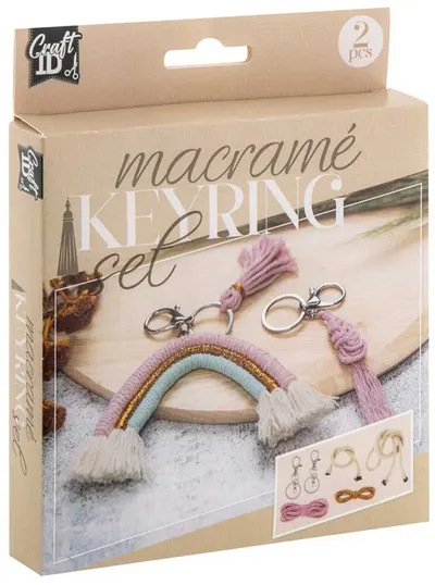 Set creativ Moxy - Breloc macrame, 2 bucăți