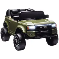 AIYAPLAY Auto Electric pentru Copii TOYOTA Land Cruiser 12V cu Telecomandă, Vârsta 3-8 Ani, Verde | Aosom Romania
