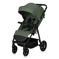 Carucior pentru copii Lionelo Iva Verde sport, sustine 22 kg, spatar reglabil, suspensii, maner ajustabil