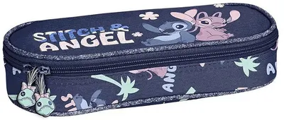 Penar școlar oval Paso Stitch - Angel, cu 1 fermoar