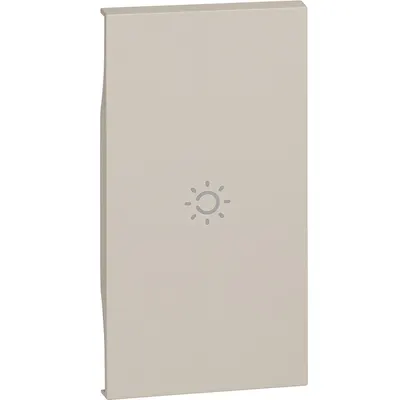 Tasta 2 module simbol lumina pentru intrerupatoare Bticino Living Now KM01M2A, nisip