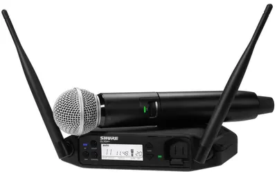 Sistem de microfon wireless Shure - GLXD24+/SM58, negru