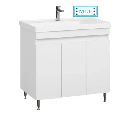 Set Baza front MDF si Lavoar seria 286, 80 cm, alb