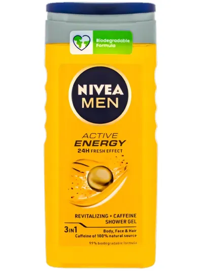 Nivea Gel de dus 250 ml Men 3in1 Active Energy