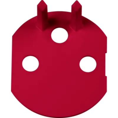 French Priza Accessory, For Dedicated Lines, With Front Tightening Terminals - Red - Chorus
