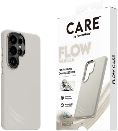 Husă CARE – Flow, Galaxy S26 Ultra, Qi, Vanilie