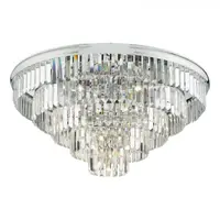 Lampa tavan Eulalia 12 Light Flush Polished Chrome Crystal