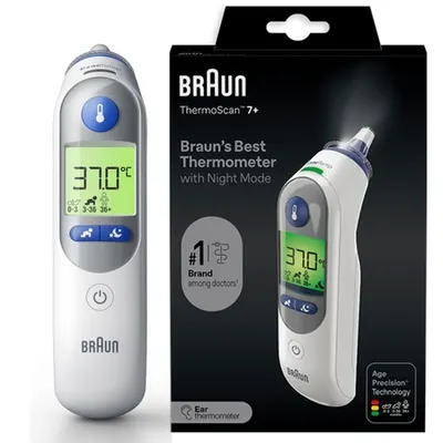 Braun ThermoScan 7+ IRT6525 | Termometru auricular noapte