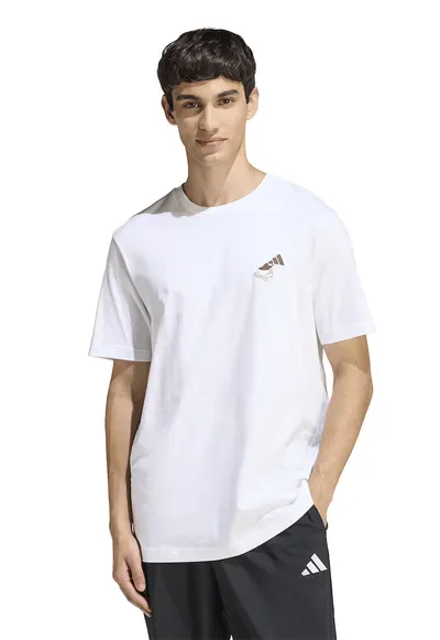 Tricou regular fit de bumbac cu imprimeu grafic Cheesecake - Alb optic